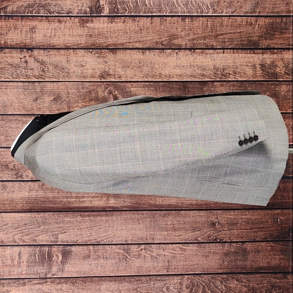 Wool Houndstooth Black and White Mens Two Button Sport Coat Excellent Condition - Picture 6 of 16